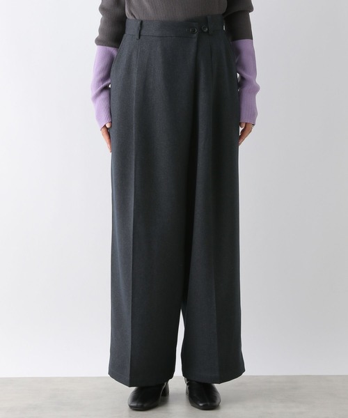 LEPSIM（レプシィム）の「ストレッチウールライクラップパンツ　147610（その他パンツ・レディース・アイボリー/グレー・FREE）」の14枚目の写真