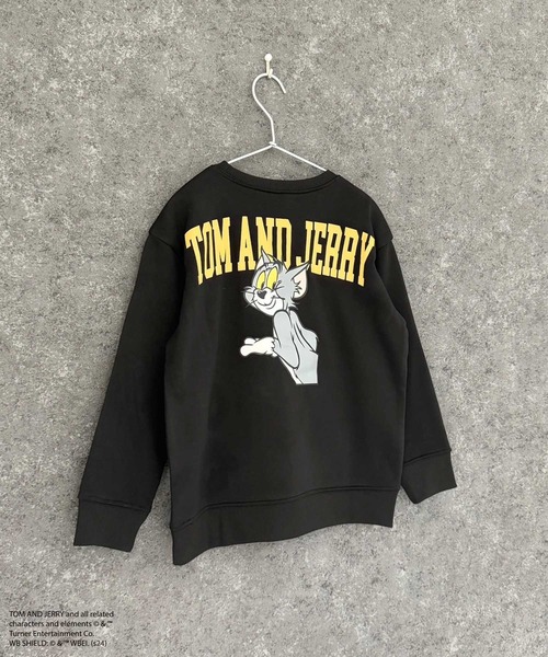 Tom&Jerry(トムアンドジェリー)の「TOM&JERRY トム&ジェリー 綿タッチ 裏起毛 ピリング加工 バックプリント BIG トレーナー(スウェット・キッズ・杢グレー/グレー系/アイボリー系/ブラック/グレー系2/グレー系3/グレー系1/ベージュ系/アイボリー系1/グリーン/グリーン系/ブラック系/チャコール/ベージュ/オートミール/ネイビー・110cm/120cm/130cm/140cm/150cm/160cm)」の3枚目の写真