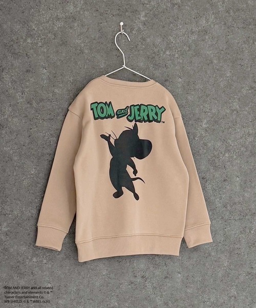 Tom&Jerry(トムアンドジェリー)の「TOM&JERRY トム&ジェリー 綿タッチ 裏起毛 ピリング加工 バックプリント BIG トレーナー(スウェット・キッズ・杢グレー/グレー系/アイボリー系/ブラック/グレー系2/グレー系3/グレー系1/ベージュ系/アイボリー系1/グリーン/グリーン系/ブラック系/チャコール/ベージュ/オートミール/ネイビー・110cm/120cm/130cm/140cm/150cm/160cm)」の10枚目の写真