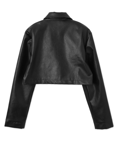 【値下げ】最終出品、4/20（日）まで！シングルライダースジャケット（サイズ０） セール】クロップドシングルライダースジャケット（ライダース