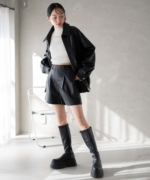 WEGO/ヴィンテージライクPUショートパンツ（その他パンツ）｜WEGO