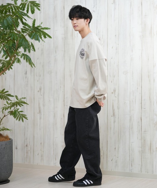 RVCA（ルーカ）の「RVCA/ルーカ ロンTee/長袖Tシャツ ラウンドロゴ オーバーサイズ ユニセックス BF041-152（Tシャツ/カットソー・メンズ・ベージュ/ホワイト/ブラック・L/M/S）」の21枚目の写真