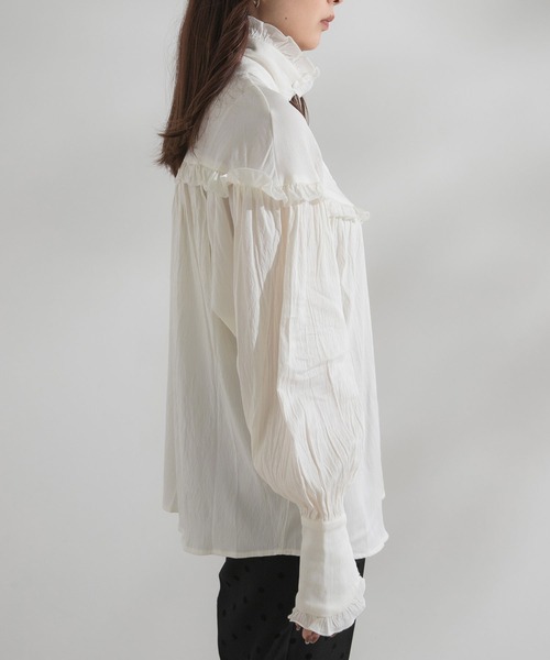 rectangle(レクタングル)の「2wayフリルネックボリュームブラウス(シャツ/ブラウス・レディース・ホワイト・SMALL/MEDIUM/LARGE)」の11枚目の写真