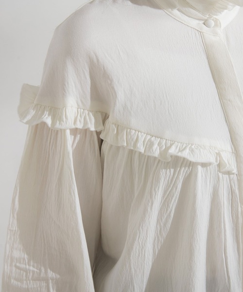 rectangle(レクタングル)の「2wayフリルネックボリュームブラウス(シャツ/ブラウス・レディース・ホワイト・SMALL/MEDIUM/LARGE)」の16枚目の写真
