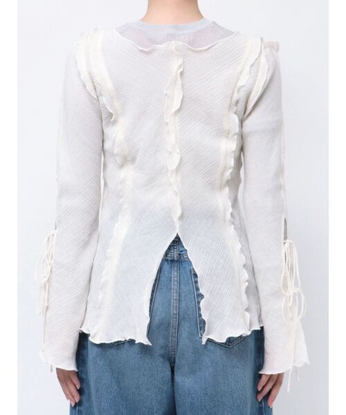 OUNNOUN（オウンノウン）の「【OUNNOUN】楊柳2WAYフレアスリーブブラウス（シャツ/ブラウス・レディース・イエロー/アイボリー/ブラック・FREE）」の9枚目の写真