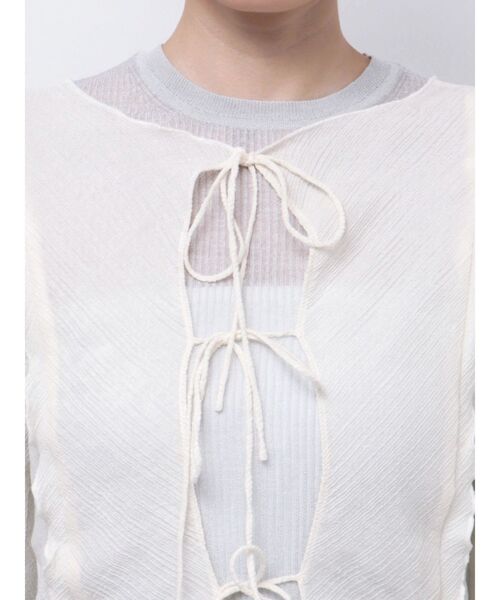 OUNNOUN（オウンノウン）の「【OUNNOUN】楊柳2WAYフレアスリーブブラウス（シャツ/ブラウス・レディース・イエロー/アイボリー/ブラック・FREE）」の10枚目の写真