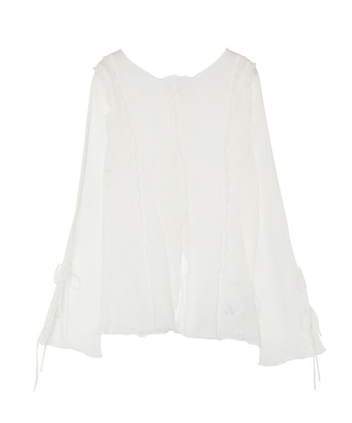 OUNNOUN（オウンノウン）の「【OUNNOUN】楊柳2WAYフレアスリーブブラウス（シャツ/ブラウス・レディース・イエロー/アイボリー/ブラック・FREE）」の21枚目の写真