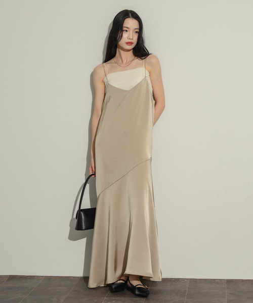 ワッシャーサテンキャミワンピース（ワンピース）｜NEUNA（ヌナ）の