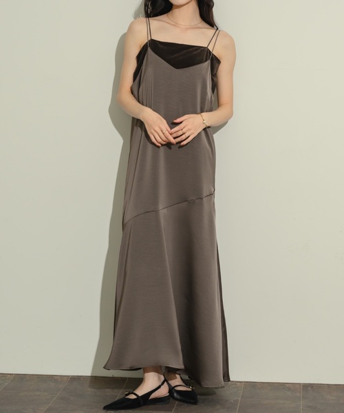 NEUNA(ヌナ)の「ワッシャーサテンキャミワンピース(ワンピース・レディース・イエロー/チャコールグレー/ベージュ・FREE)」の18枚目の写真