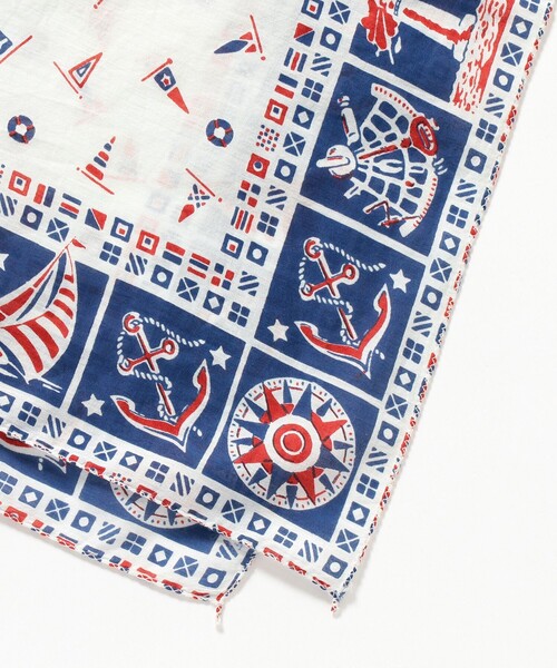 BEAMS BOY（ビームスボーイ）の「【別注】BINDU / マリン スカーフ（バンダナ/スカーフ・レディース・ホワイト・ONE SIZE）」の5枚目の写真