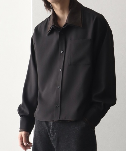 welise/ウェライズ】リッチドレープスムース×TRストライプ フェイク