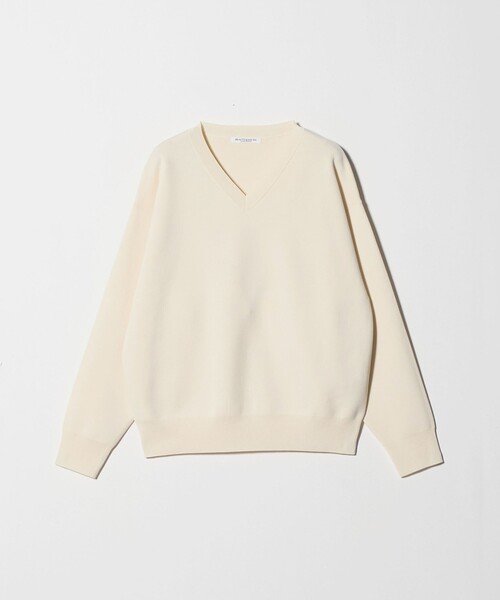 コットンナイロン Vネック プルオーバー -ウォッシャブル-（ニット