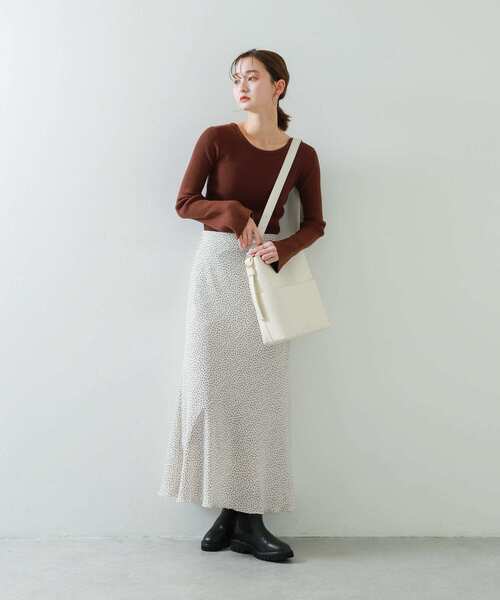 SENSE OF PLACE by URBAN RESEARCH(センスオブプレイスバイアーバンリサーチ)の「ドットナロースカート(スカート・レディース・ブラウン系その他/ブラック系その他/ホワイト系その他・SMALL/MEDIUM)」の8枚目の写真