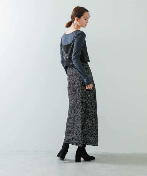 SENSE OF PLACE by URBAN RESEARCH(センスオブプレイスバイアーバンリサーチ)の「ドットナロースカート(スカート・レディース・ブラウン系その他/ブラック系その他/ホワイト系その他・SMALL/MEDIUM)」の12枚目の写真