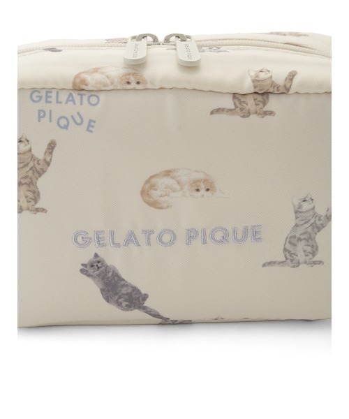 新品未使用　ジェラートピケ　総柄ポーチ セール】CAT総柄ポーチ（ポーチ）｜gelato pique（ジェラート