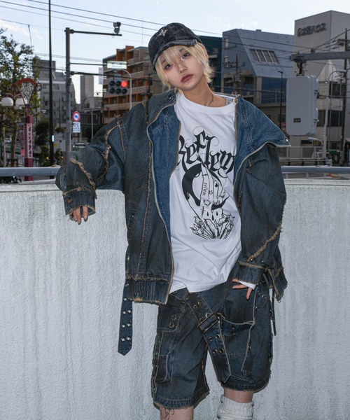 『REFLEM/レフレム』顔料加工ハイネックデニムパーカー REFLEM/レフレム/顔料加工ハイネックデニムパーカー REFLEM