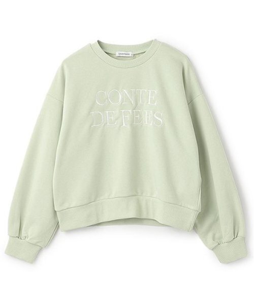 LOVETOXIC（ラブトキシック）の「【GOODPRICE】ロゴ刺繍プルオーバー（スウェット・キッズ・ピンク/ブラック/オフホワイト/ライトグリーン・M:150cm/L:160cm/S:140cm）」の6枚目の写真