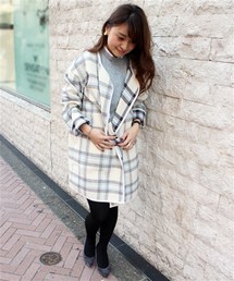 LIMITLESS LUXURY | リバーシャドーチェックコート◆(その他アウター)