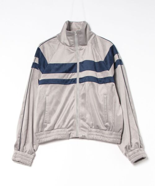 nemne store(ネンネストア)の「ベロアトラックジャケット(スウェット・レディース・ネイビー/グレー系・SMALL/MEDIUM)」の7枚目の写真