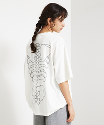 【REMI RELIEF / レミ レリーフ】BACK SKELETON / BONE/BIGシャツ/ユニセックス