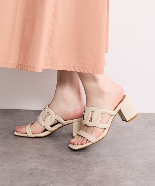 極美品❤️HIMIKO/ヒミコ カットワークセパレートパンプス 撥水加工( 23) セール】【HIMIKO】【ZOZOTOWN限定】カットワークミュール