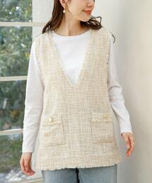 URBAN RESEARCH Sonny Label | 『WEB/一部店舗限定』ツイードVネックベスト(ベスト)