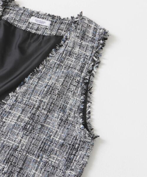 URBAN RESEARCH Sonny Label（アーバンリサーチサニーレーベル）の「『WEB/一部店舗限定』ツイードVネックベスト（ベスト・レディース・ベージュ/ブラック・FREE）」の11枚目の写真