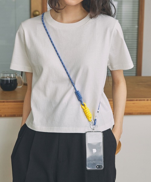 Unblend】配色ドローコード スマホ ショルダー ストラップ Unblend