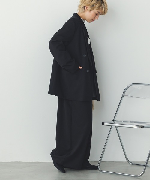 セール】ポリツイル ダブルジャケット（テーラードジャケット