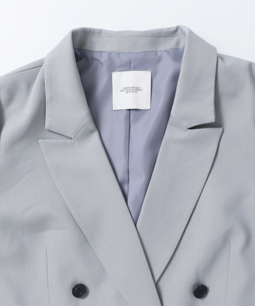 hunch（ハンチ）の「ポリツイル ダブルジャケット（テーラードジャケット・レディース・ライトブルーグレー/サンドベージュ/ブラック・FREE）」の16枚目の写真