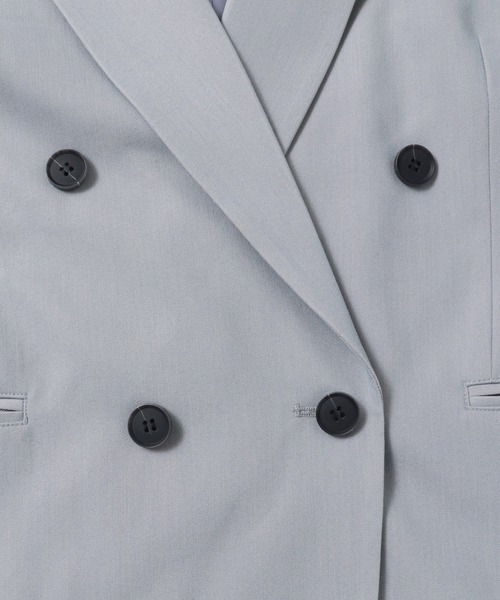 hunch（ハンチ）の「ポリツイル ダブルジャケット（テーラードジャケット・レディース・ライトブルーグレー/サンドベージュ/ブラック・FREE）」の19枚目の写真