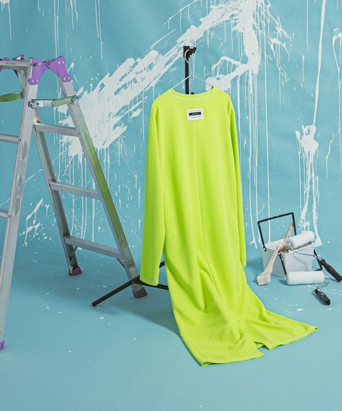 bohmal（ボマール）の「ワッフルボリュームマキシワンピース（ワンピース・レディース・ブルー/チャコールグレー/グレー/ブラック/アイボリー/ライム/ピンク・MEDIUM/TALL/MEDIUM）」の11枚目の写真