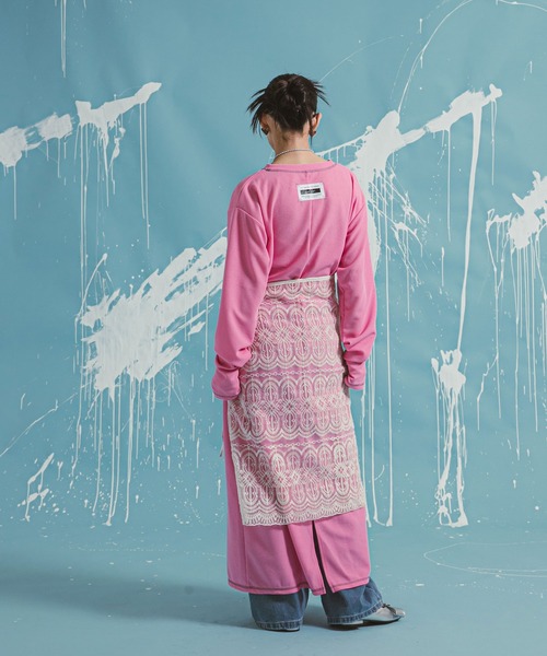 bohmal（ボマール）の「ワッフルボリュームマキシワンピース（ワンピース・レディース・ブルー/チャコールグレー/グレー/ブラック/アイボリー/ライム/ピンク・MEDIUM/TALL/MEDIUM）」の21枚目の写真