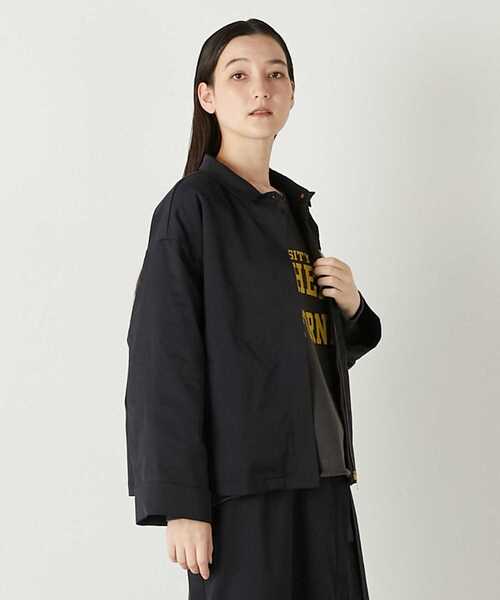 LOGEMENT DE CLAIRE(ロジュモンドクレール)の「フロントジップショートジャケット(ブルゾン・レディース・ネイビー/オフホワイト/カーキ・FREE)」の22枚目の写真