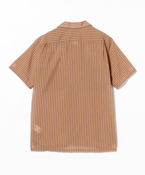 BEAMS PLUS(ビームスプラス)の「バンピー ストライプ オープンカラー シャツ(シャツ/ブラウス・メンズ・オレンジ/ブルー・XL/M/L)」の5枚目の写真