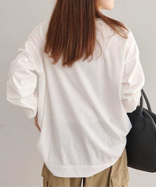 セール】コットンガーゼフォトプリントカットソー（Tシャツ
