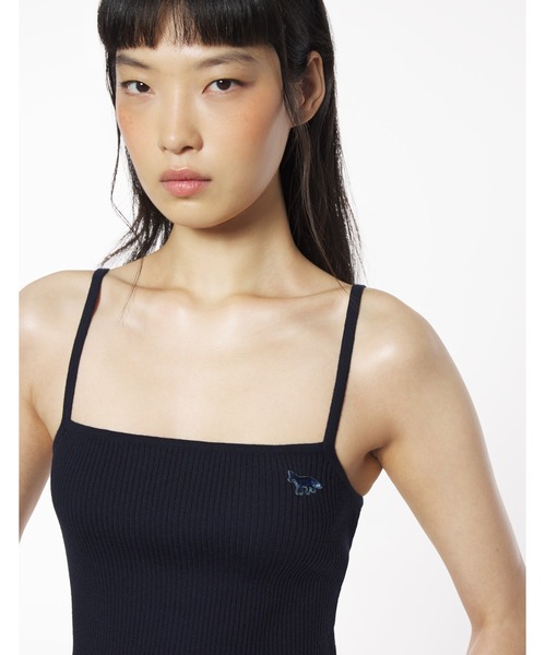 Maison Kitsune(メゾンキツネ)の「BABY FOX PATCH FINE RIB CROPPED TOP(その他トップス・レディース・ネイビー・XS/S/M/L/XL)」の5枚目の写真