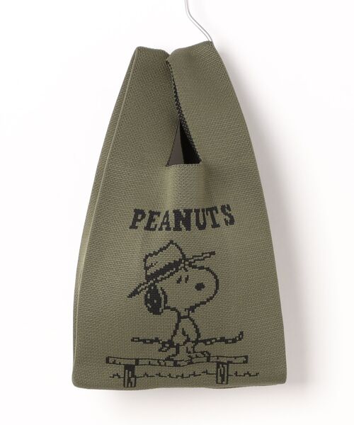 PEANUTS（ピーナッツ）の「PEANUTS ニットミニバッグ（トートバッグ・レディース・ブラック/カーキ/アイボリー・FREE）」の11枚目の写真