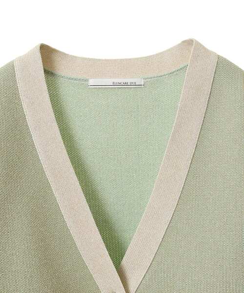 ELENCARE DUE（エレンカーレデュエ）の「・ELENCARE DUE ラメVネックカーディガン（カーディガン/ボレロ・レディース・アイボリー/ミント/グレイッシュベージュ/ブラック・FREE）」の21枚目の写真