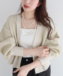 ・ELENCARE DUE ラメVネックカーディガン