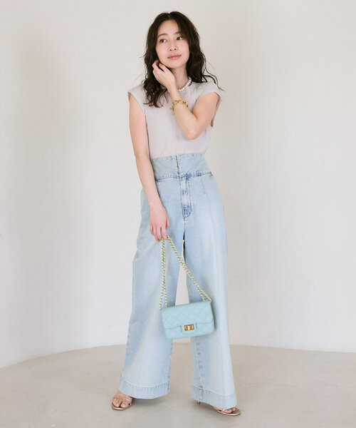 La boutique BonBon（ラブティックボンボン）の「【オウレンティ】キルティングチェーンショルダーバッグ（ショルダーバッグ・レディース・ミント・FREE）」の2枚目の写真