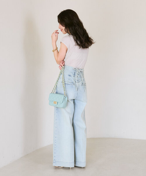 La boutique BonBon（ラブティックボンボン）の「【オウレンティ】キルティングチェーンショルダーバッグ（ショルダーバッグ・レディース・ミント・FREE）」の4枚目の写真