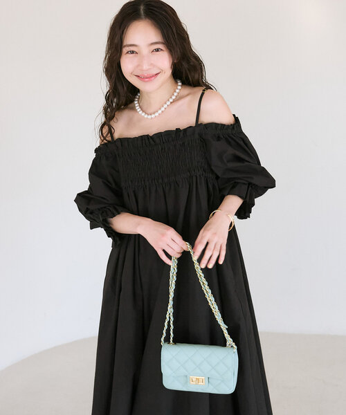 La boutique BonBon（ラブティックボンボン）の「【オウレンティ】キルティングチェーンショルダーバッグ（ショルダーバッグ・レディース・ミント・FREE）」の7枚目の写真