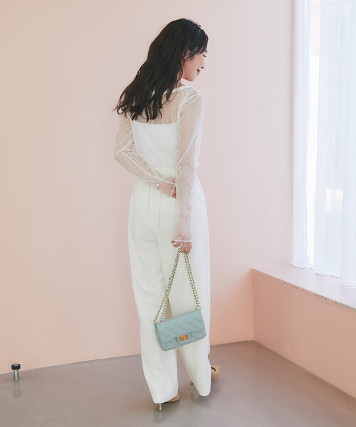 La boutique BonBon（ラブティックボンボン）の「【オウレンティ】キルティングチェーンショルダーバッグ（ショルダーバッグ・レディース・ミント・FREE）」の16枚目の写真