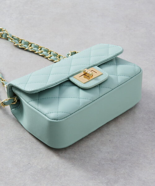La boutique BonBon（ラブティックボンボン）の「【オウレンティ】キルティングチェーンショルダーバッグ（ショルダーバッグ・レディース・ミント・FREE）」の19枚目の写真