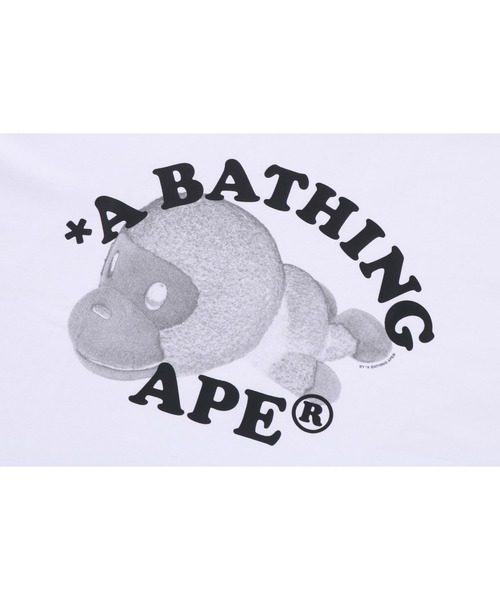 A BATHING APE(アベイシングエイプ)の「MILO COLLEGE RELAXED FIT TEE(Tシャツ/カットソー・メンズ・ホワイト/チャコール/ブラック・X-LARGE/XX-LARGE/LARGE/MEDIUM/SMALL)」の7枚目の写真