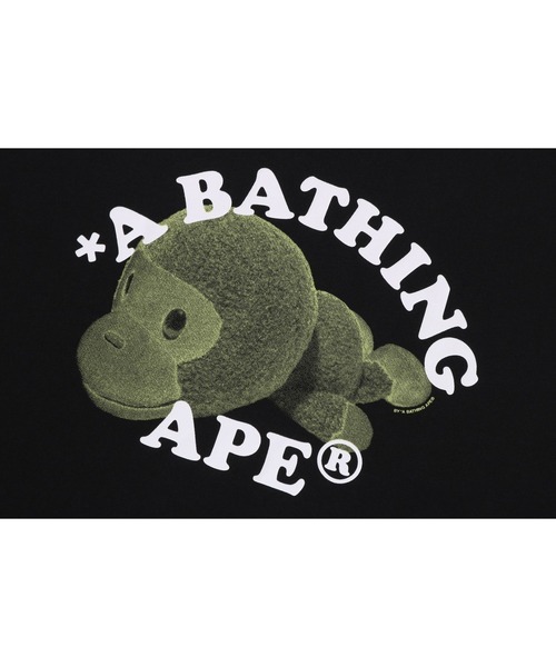 A BATHING APE(アベイシングエイプ)の「MILO COLLEGE RELAXED FIT TEE(Tシャツ/カットソー・メンズ・ホワイト/チャコール/ブラック・X-LARGE/XX-LARGE/LARGE/MEDIUM/SMALL)」の8枚目の写真