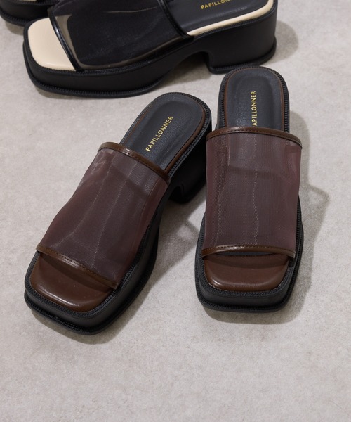 COLLAGE GALLARDAGALANTE（コラージュガリャルダガランテ）の「メッシュボリュームサンダル（サンダル・レディース・ダークブラウン/ブラック・38/37/36/35）」の4枚目の写真