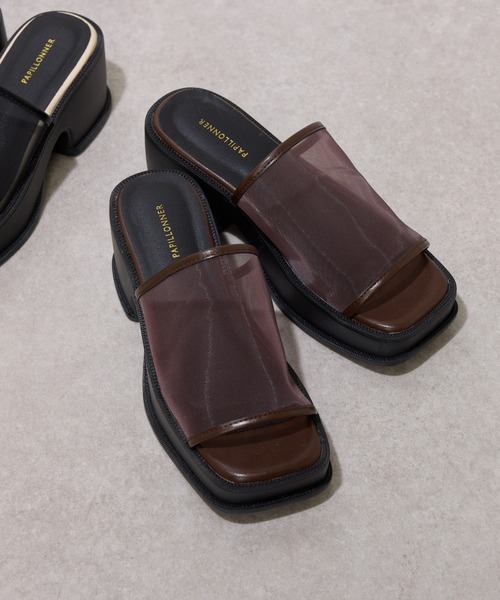 COLLAGE GALLARDAGALANTE（コラージュガリャルダガランテ）の「メッシュボリュームサンダル（サンダル・レディース・ダークブラウン/ブラック・38/37/36/35）」の5枚目の写真