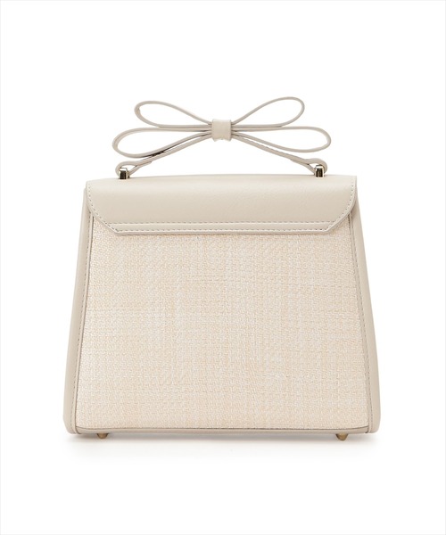 WILLSELECTION（ウィルセレクション）の「リボンハンドル雑材コンビバッグ（ショルダーバッグ・レディース・ベージュ/ピンク/ダークブラウン・FREE）」の16枚目の写真